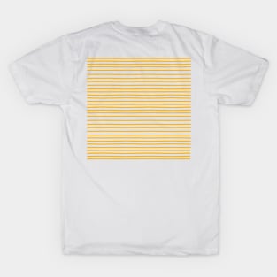 Parallel yellow stripes pattern T-Shirt